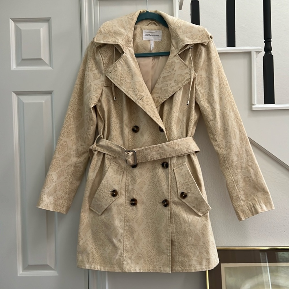 BCBG Short Trench Coat